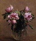 Henri Fantin-latour Canvas Paintings - Vase of Peonies